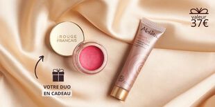 Melvita X Le Rouge Français soin visage anti-âge Argan Bio Active rouge à lèvres et fard à joues offerts dès 35 euros d'achat