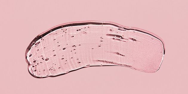 Texture acide hyaluronique sur fond rose