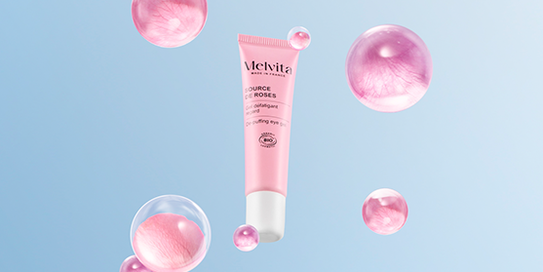 Le gel frais contour des yeux Source de Roses contre les premi&egrave;re ridules