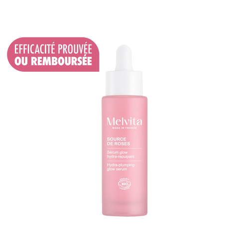 Sérum Glow Hydra-Repulpant Sources de Roses | Melvita