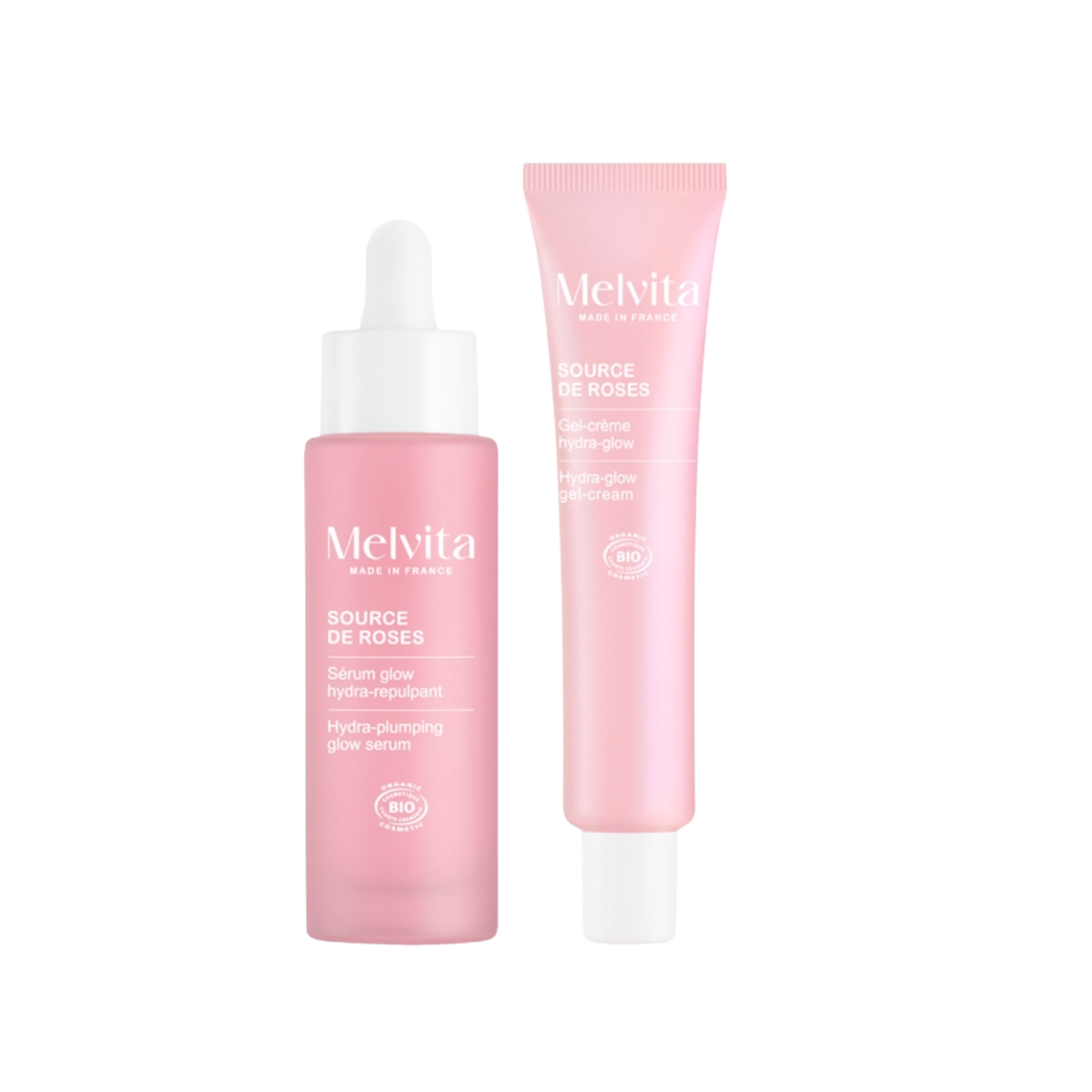 Duo Hydra‑Repulpant Éclat Jour Source de Roses | Melvita