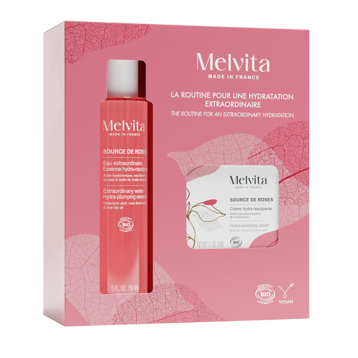 Coffret duo soins hydratation intense Source de Roses | Melvita